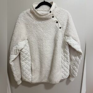 Abercrombie & Fitch Teddy Jacket with Quilted Sleeves Women’s Large